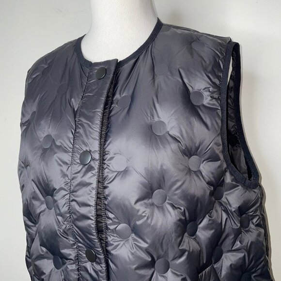 MASAI Copenhagen Down Black Puffer Vest Lagenlook Size Large - Picture 3 of 13